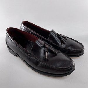 Cole Haan City Burgundy Leather Slip On Penny Loafers